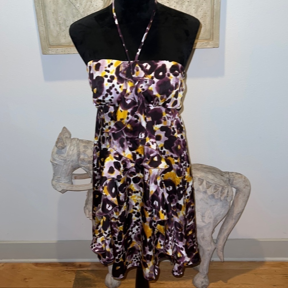 Jessica‎ Simpson multicolor print strapless mini dress Sz S